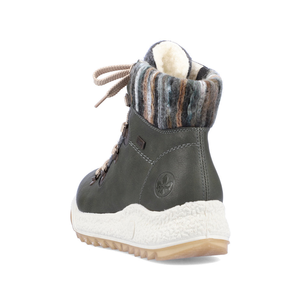 Rieker Synthetic Leather Women's Short Y4710 Ankle Boots - Green P3DIuvXx