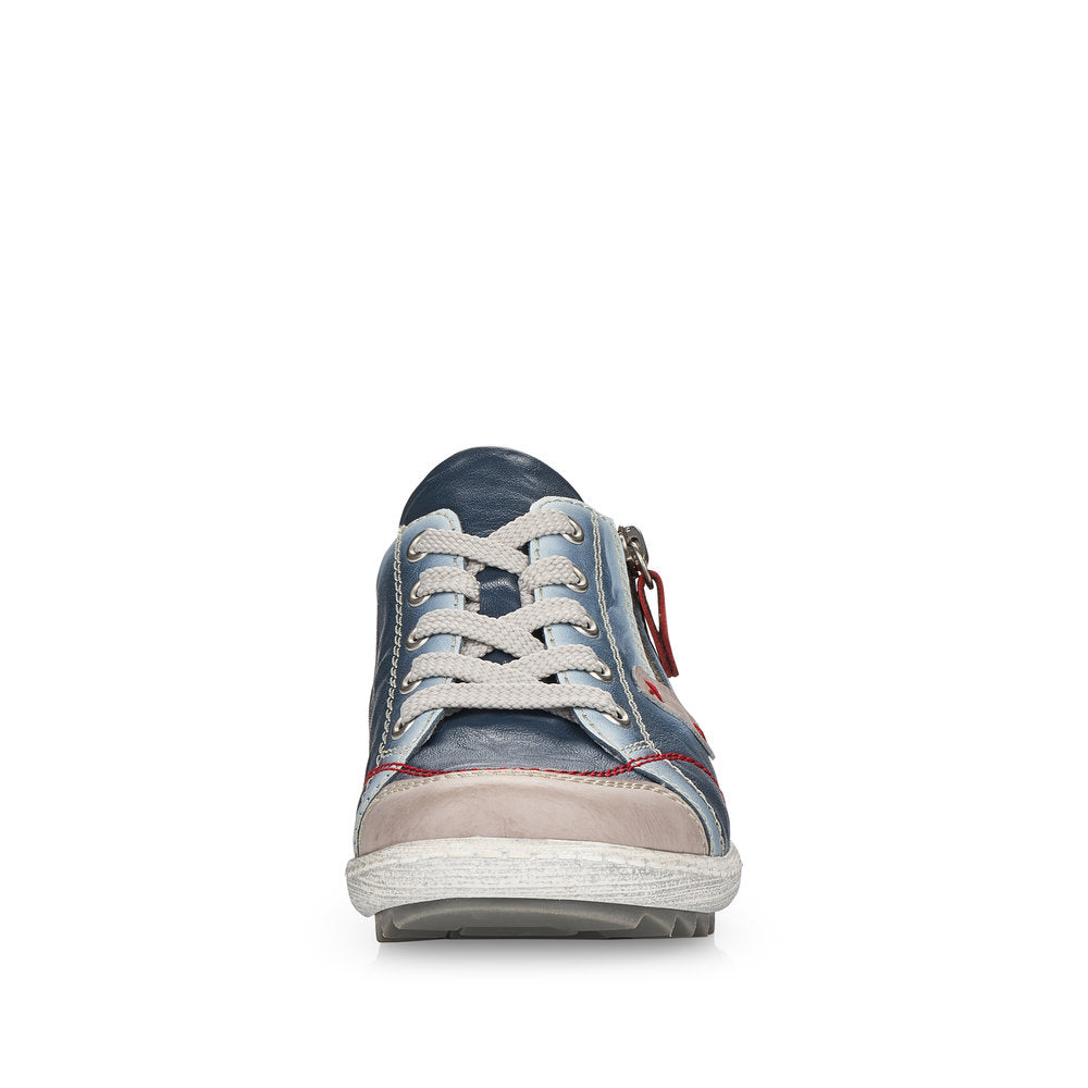 Remonte Women's Style R1427 Casual Lace-Up With Zip - Blue 3RuLy5i4