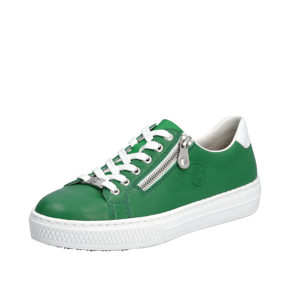 Rieker Women's Style L59L1 Athletic Lace-Up With Zip - Green