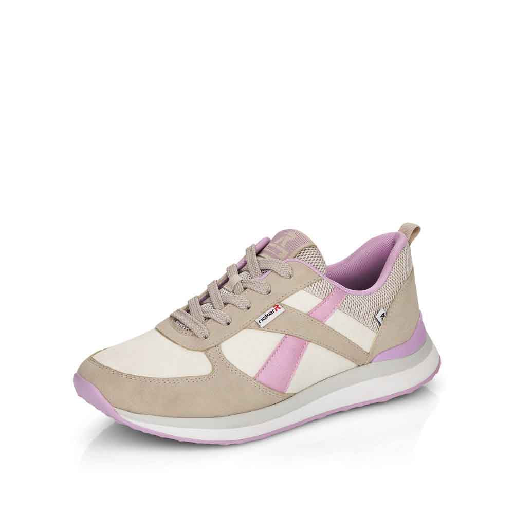 Rieker Evolution Women's Style 42502 Athletic Lace-Up - Beige Combination