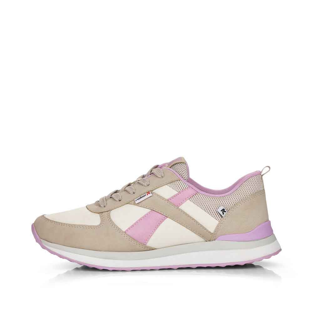 Rieker Evolution Women's Style 42502 Athletic Lace-Up - Beige Combination L2rO0TCC