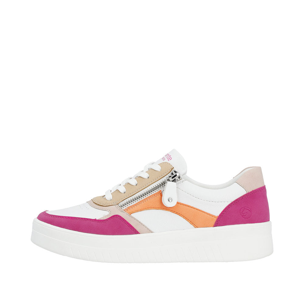 Remonte Women's Style D0J01 Athletic Lace-Up With Zip - Pink NPRdRzdh