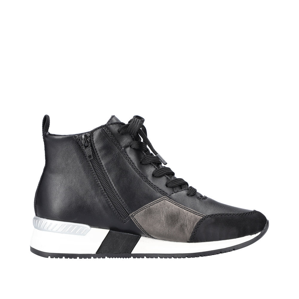 Rieker Synthetic Material Women's Short N7640 Ankle Boots - Black Combination 2PVSqSL7