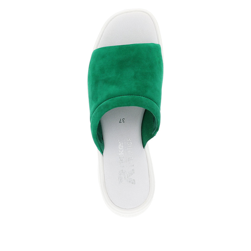 Rieker Evolution Women's Style W1551 Casual Mule - Green X0YVEAs5