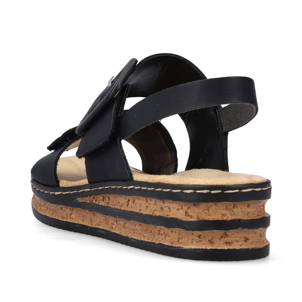 Rieker Women's Style 62950 Casual Sandal - Black Bdgv4K6D