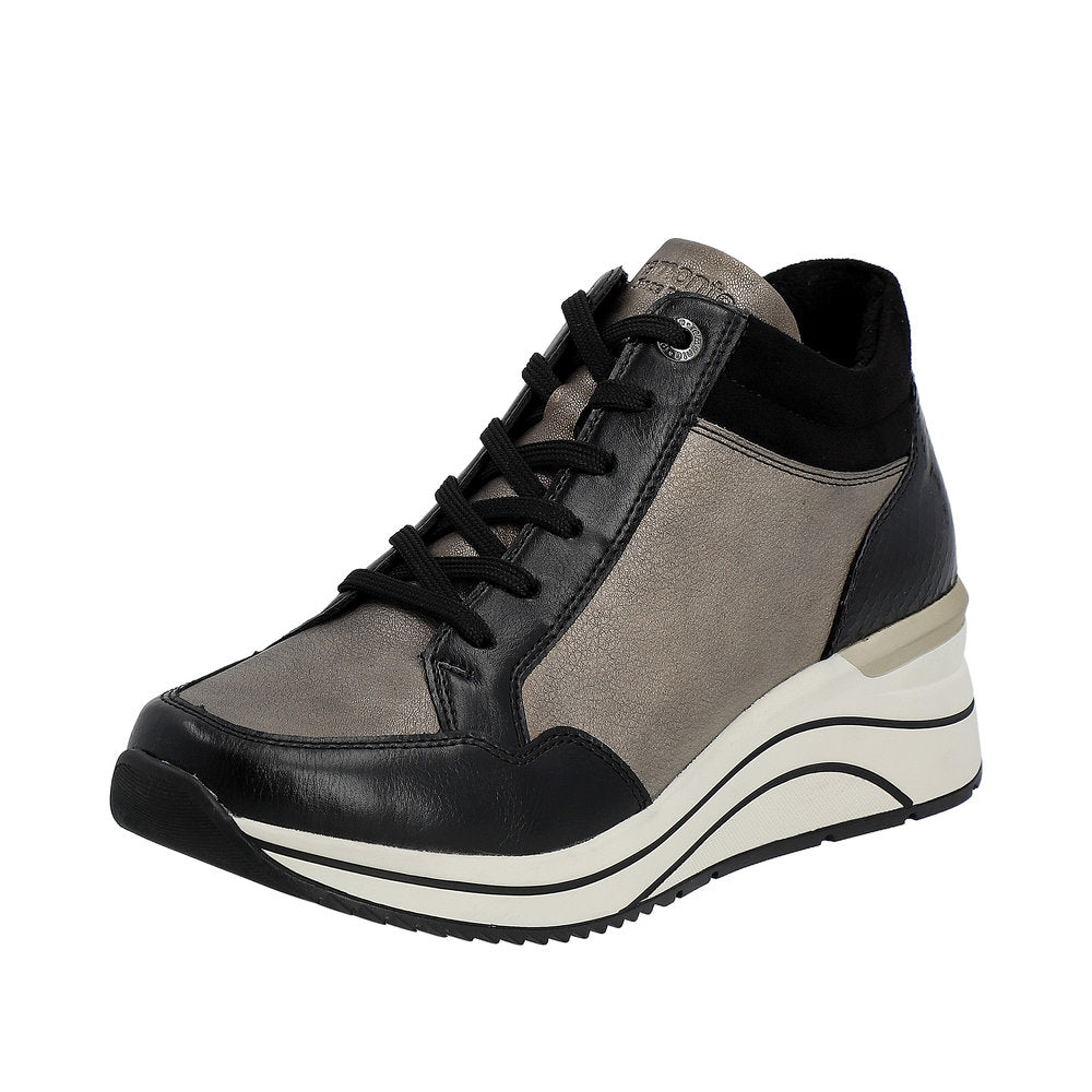 Remonte Leather Women's Short D0T70 Ankle Boots - Black Combination