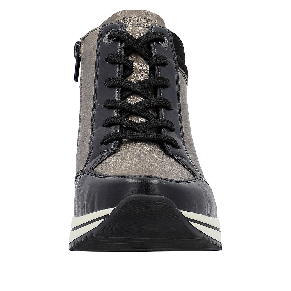 Remonte Leather Women's Short D0T70 Ankle Boots - Black Combination 0rp3GjSQ