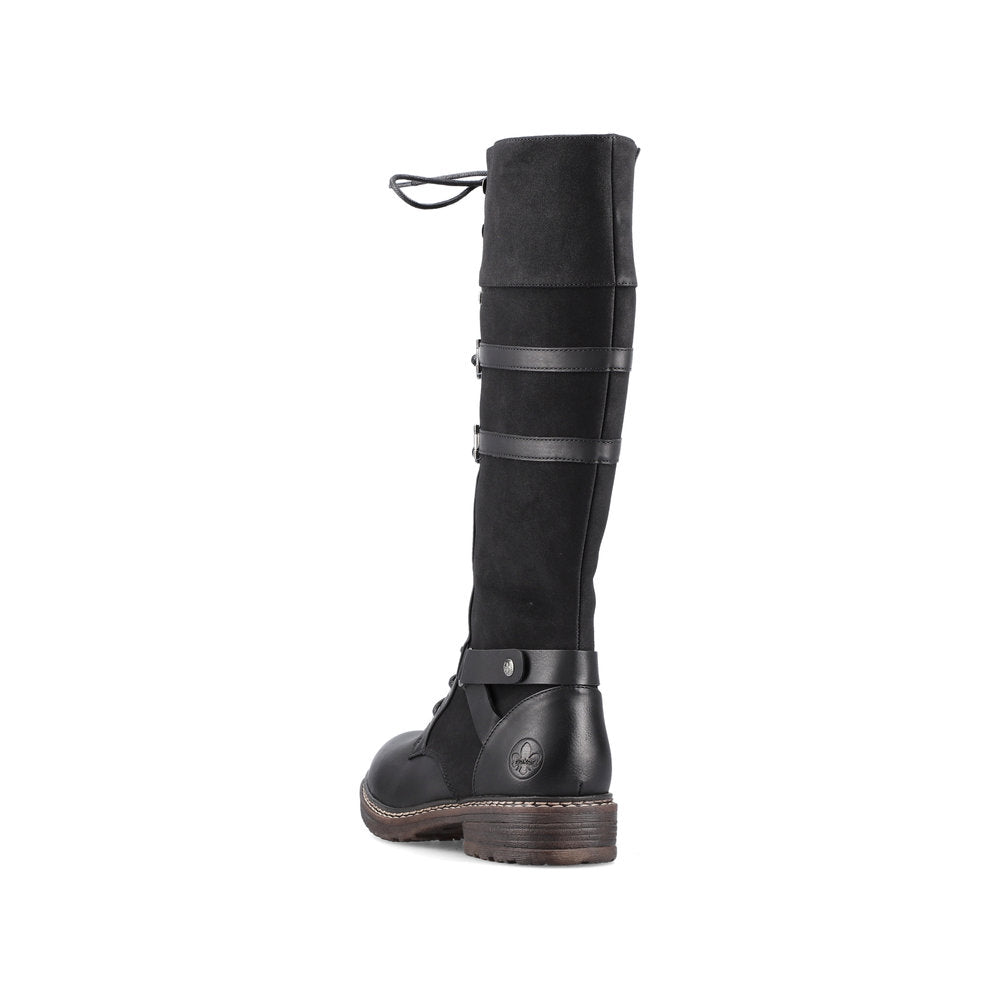 Rieker Synthetic Material Women's' Tall 94732-14 Tall Boots - Black oMfGh7le