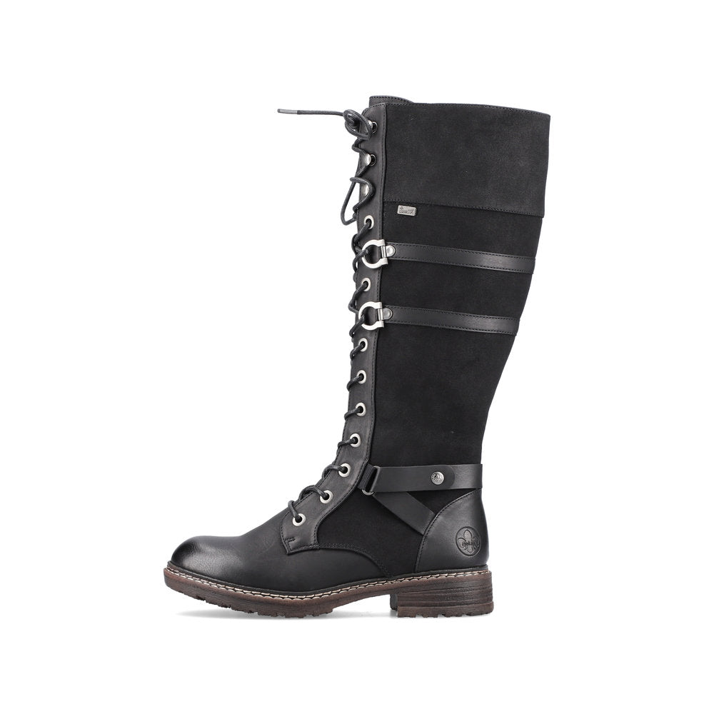 Rieker Synthetic Material Women's' Tall 94732-14 Tall Boots - Black oMfGh7le