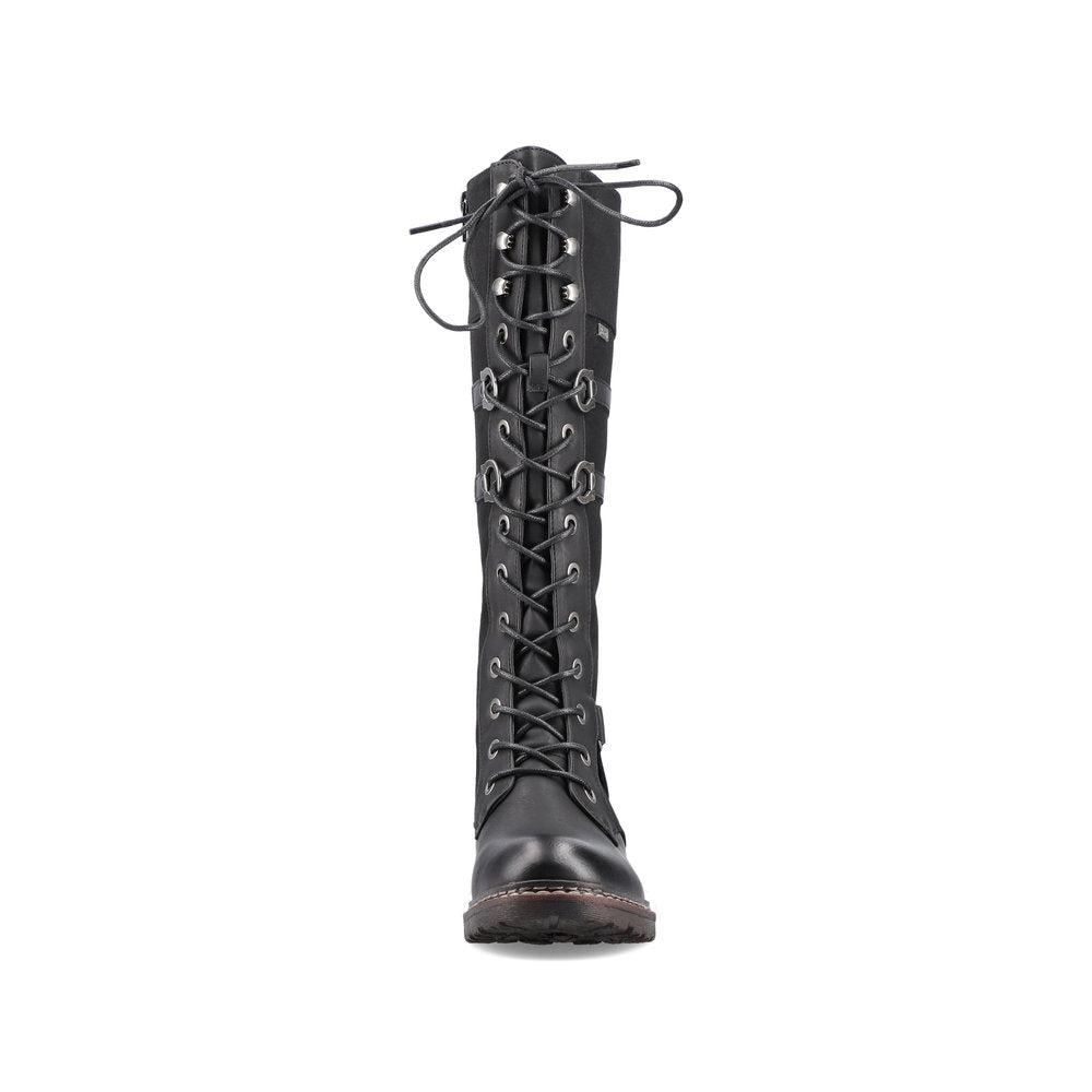 Rieker Synthetic Material Women's' Tall 94732-14 Tall Boots - Black oMfGh7le