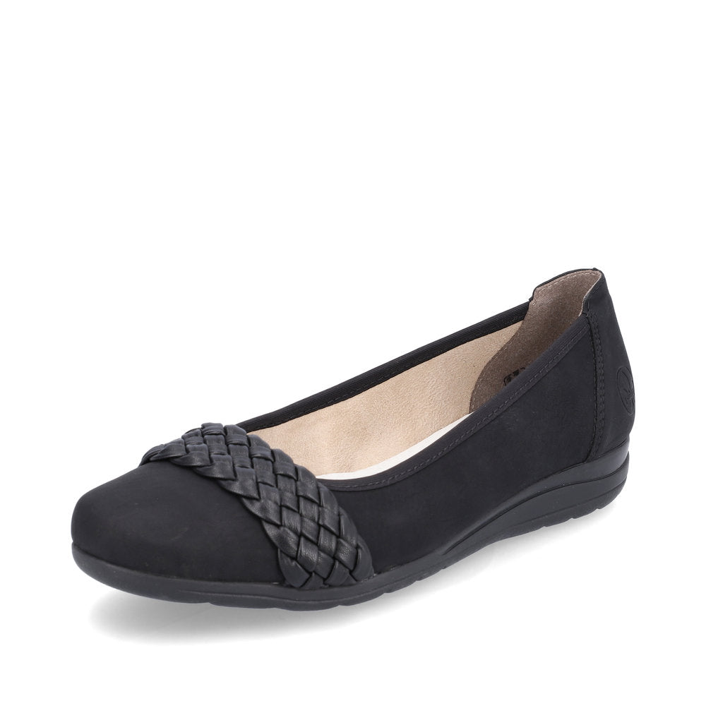 Rieker Women's Style L9358 Dress Ballerina - Black