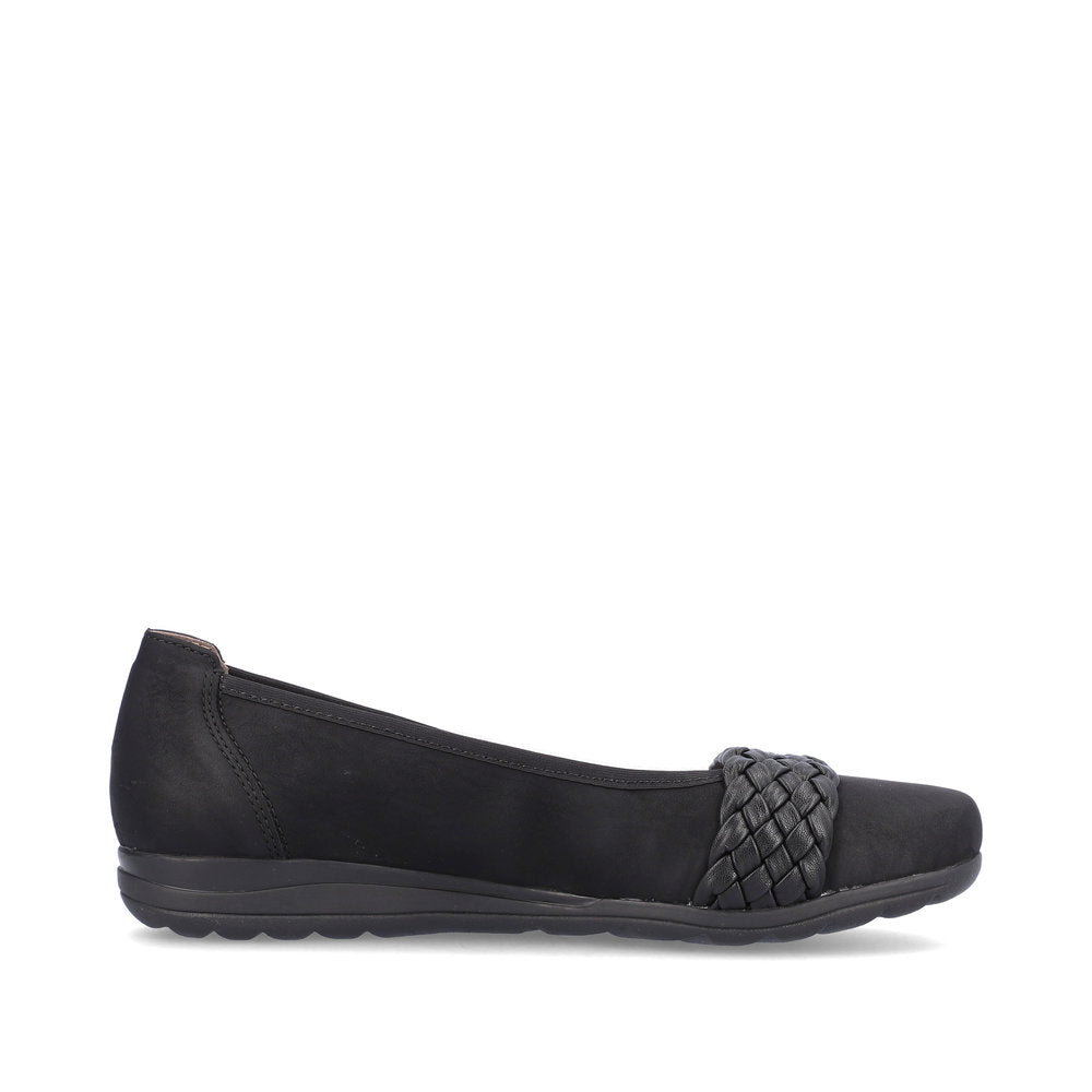 Rieker Women's Style L9358 Dress Ballerina - Black FKu8eC1V