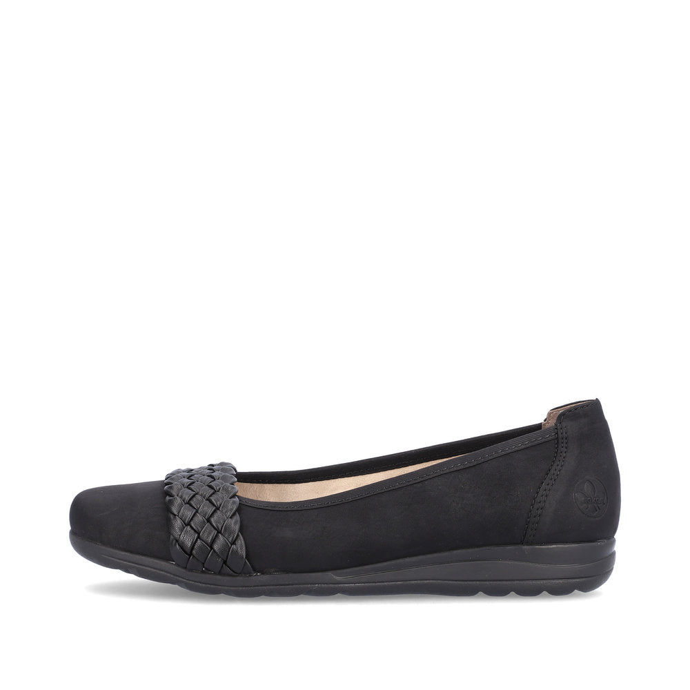 Rieker Women's Style L9358 Dress Ballerina - Black FKu8eC1V