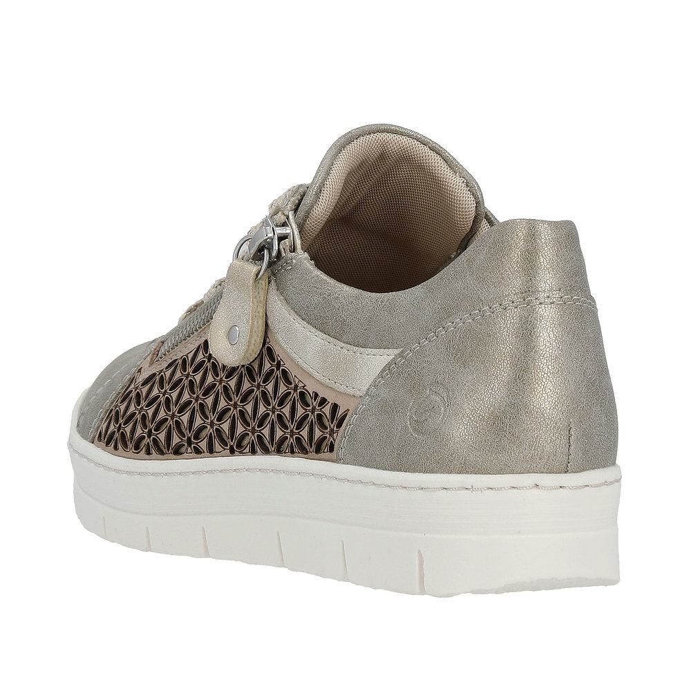 Remonte Women's Style D5830 Casual Lace-Up With Zip - Metallic Ih3lD5rt