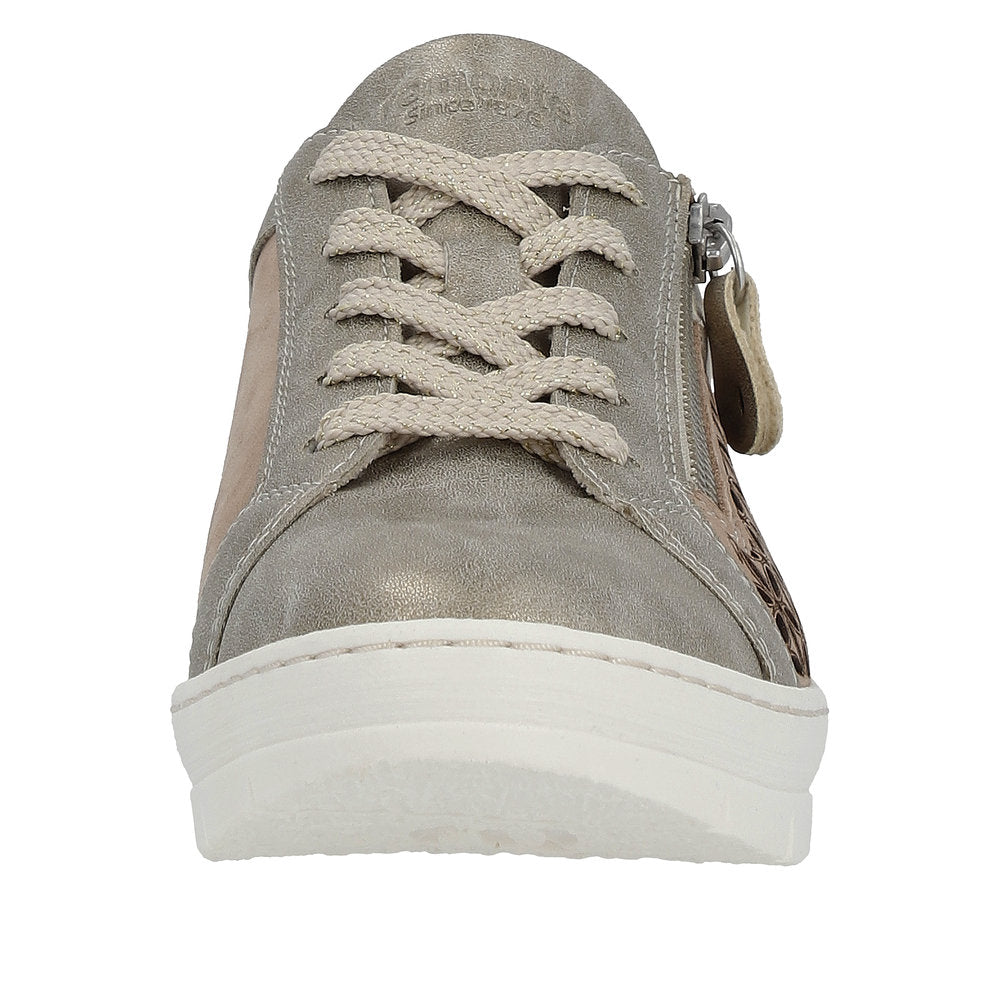 Remonte Women's Style D5830 Casual Lace-Up With Zip - Metallic Ih3lD5rt