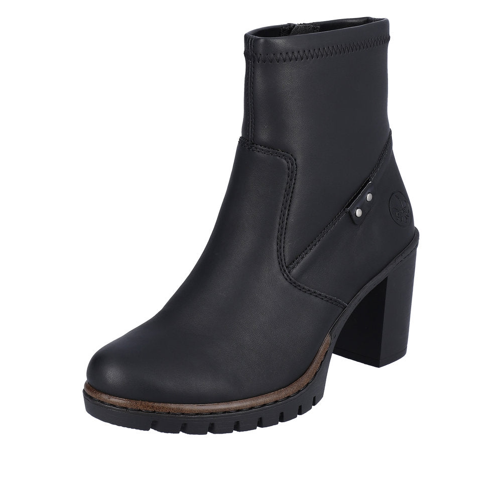 Rieker Synthetic Material Women's Short Y2558 Ankle Boots - Black