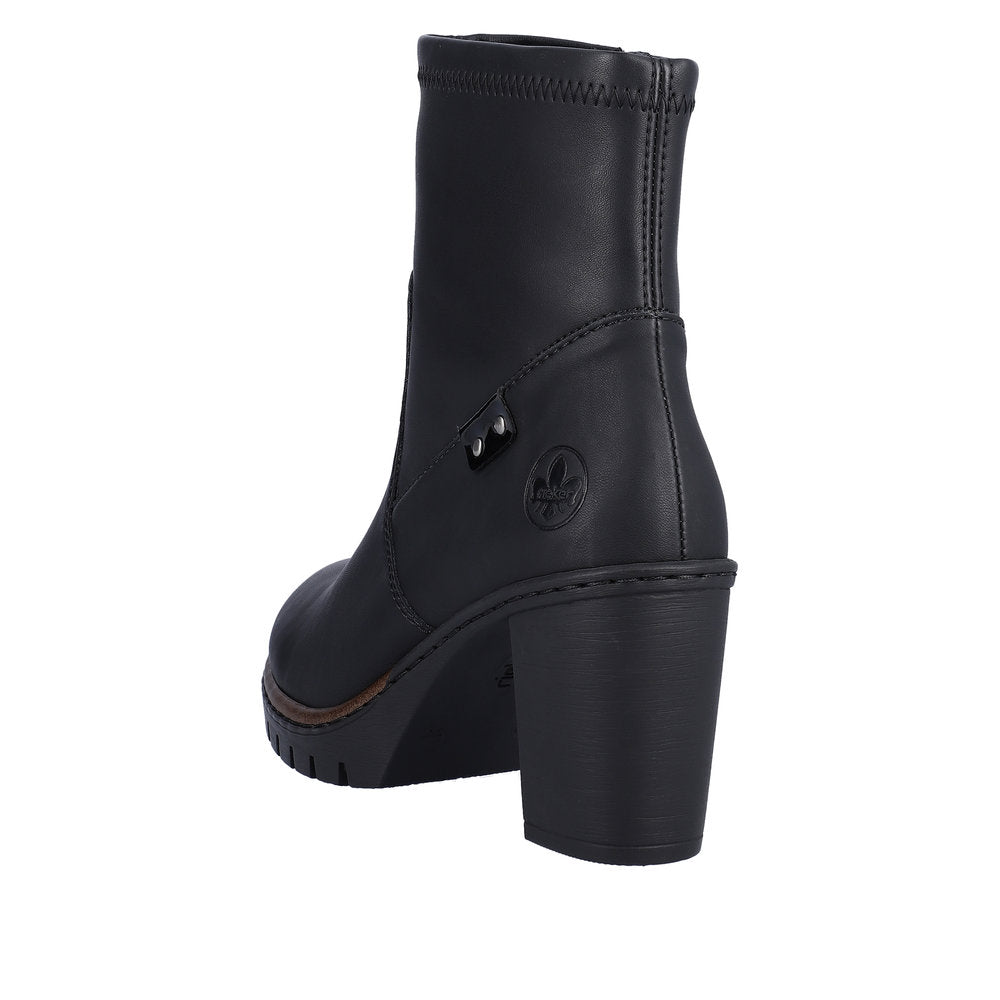 Rieker Synthetic Material Women's Short Y2558 Ankle Boots - Black GulrvfIQ