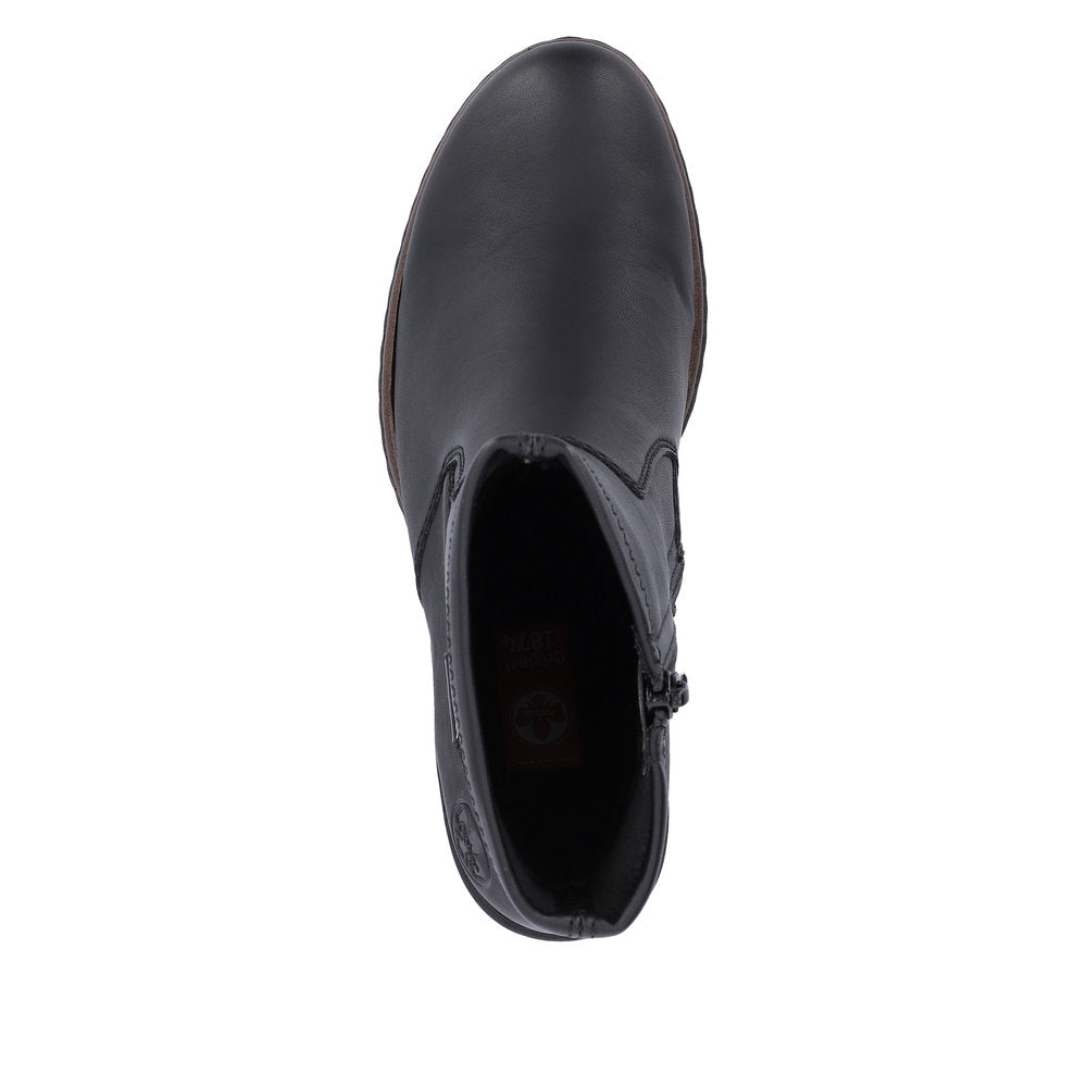 Rieker Synthetic Material Women's Short Y2558 Ankle Boots - Black GulrvfIQ