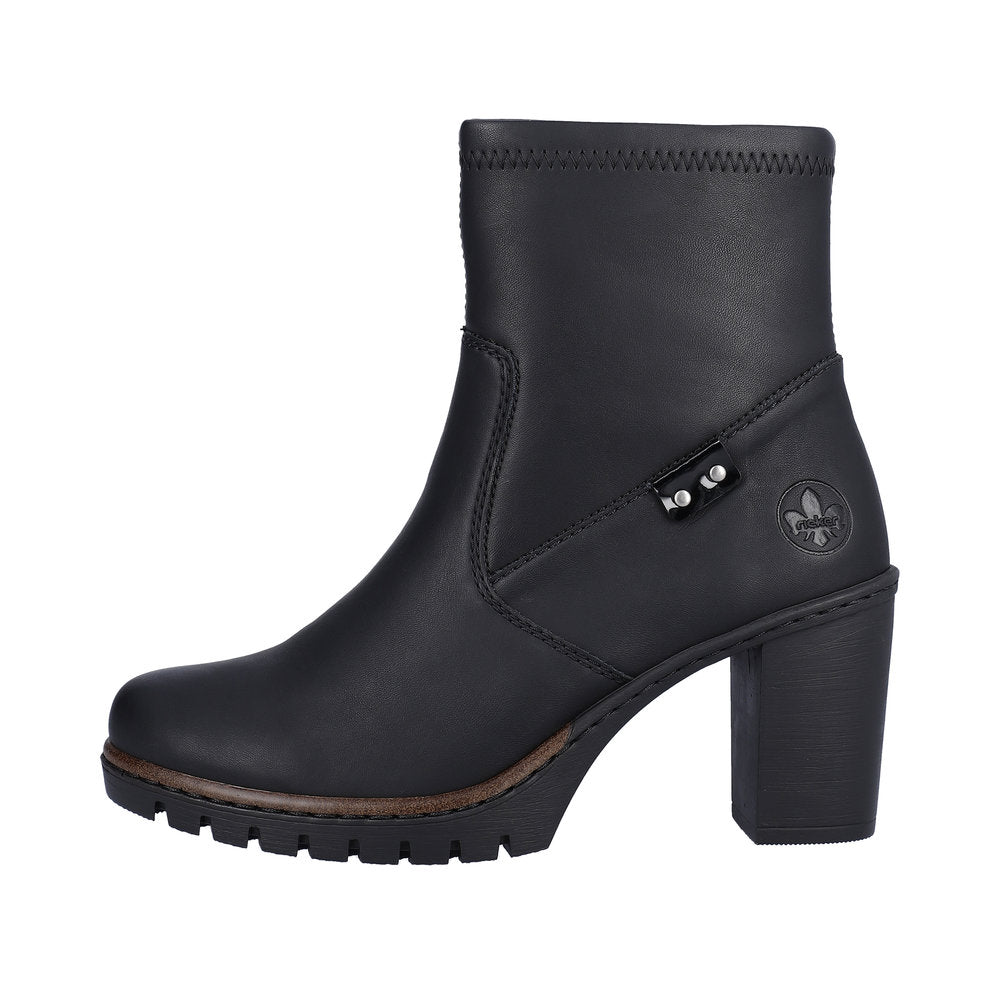 Rieker Synthetic Material Women's Short Y2558 Ankle Boots - Black GulrvfIQ