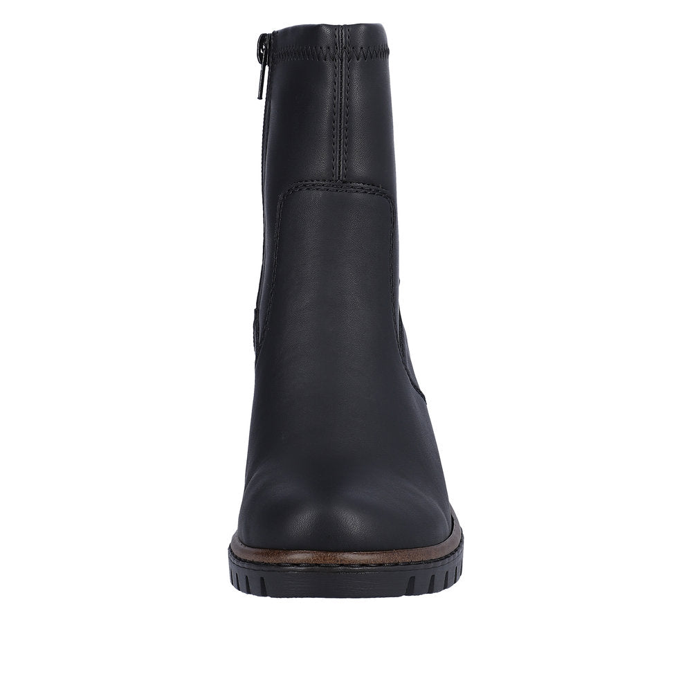 Rieker Synthetic Material Women's Short Y2558 Ankle Boots - Black GulrvfIQ