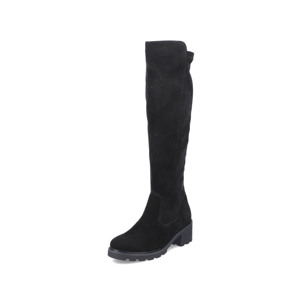 Remonte Suede Leather Women's' Tall D0A73-24 Tall Boots - Black