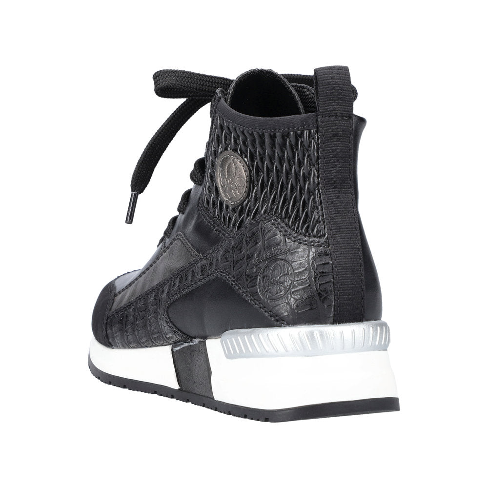 Rieker Synthetic Material Women's Short N7640 Ankle Boots - Black Combination fWPX8LY7