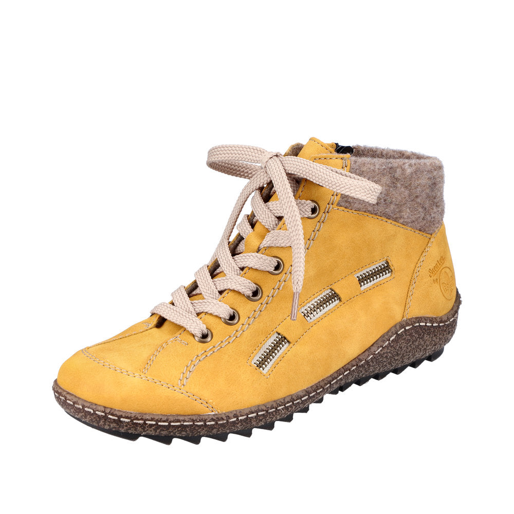 Rieker Synthetic Material Women's Short L7543 Ankle Boots - Yellow