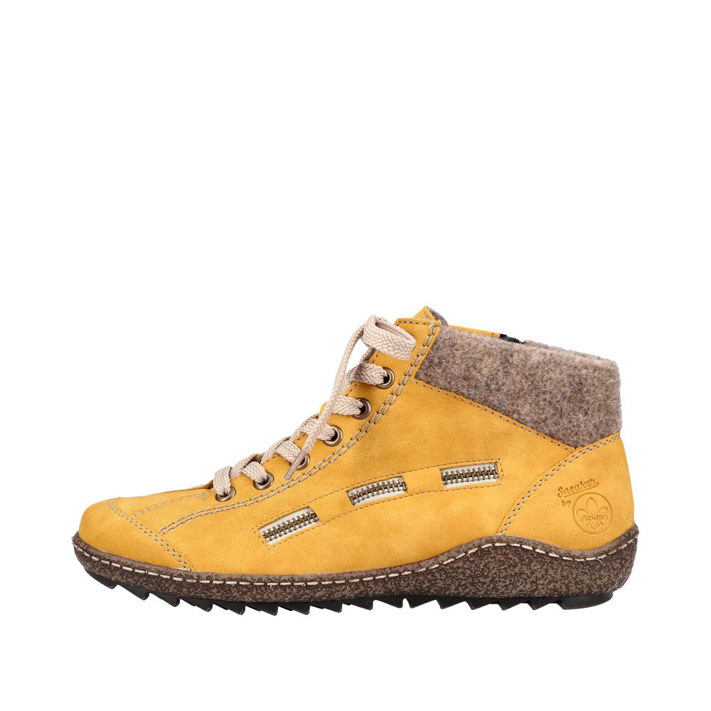 Rieker Synthetic Material Women's Short L7543 Ankle Boots - Yellow QEdv5mdZ
