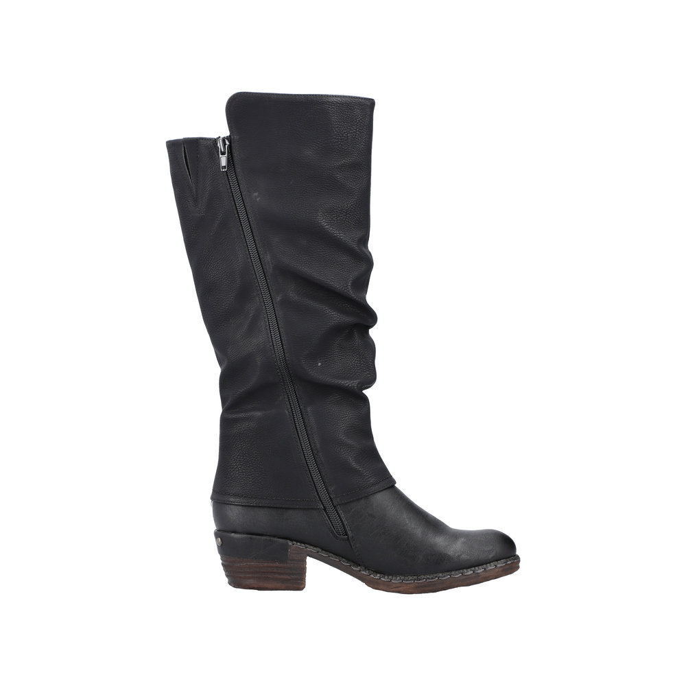 Rieker Synthetic Material Women's' Tall 93655 Tall Boots - Black SkBzDHLL