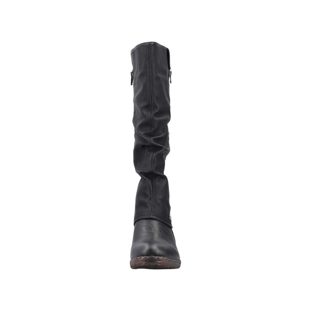 Rieker Synthetic Material Women's' Tall 93655 Tall Boots - Black SkBzDHLL