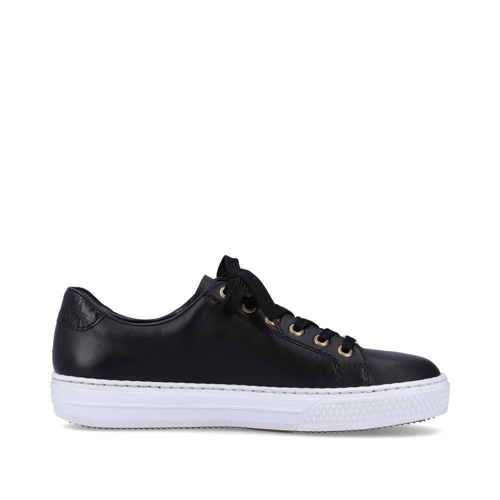 Rieker Women's Style L59L1 Athletic Lace-Up With Zip - Black ORqBWeA2