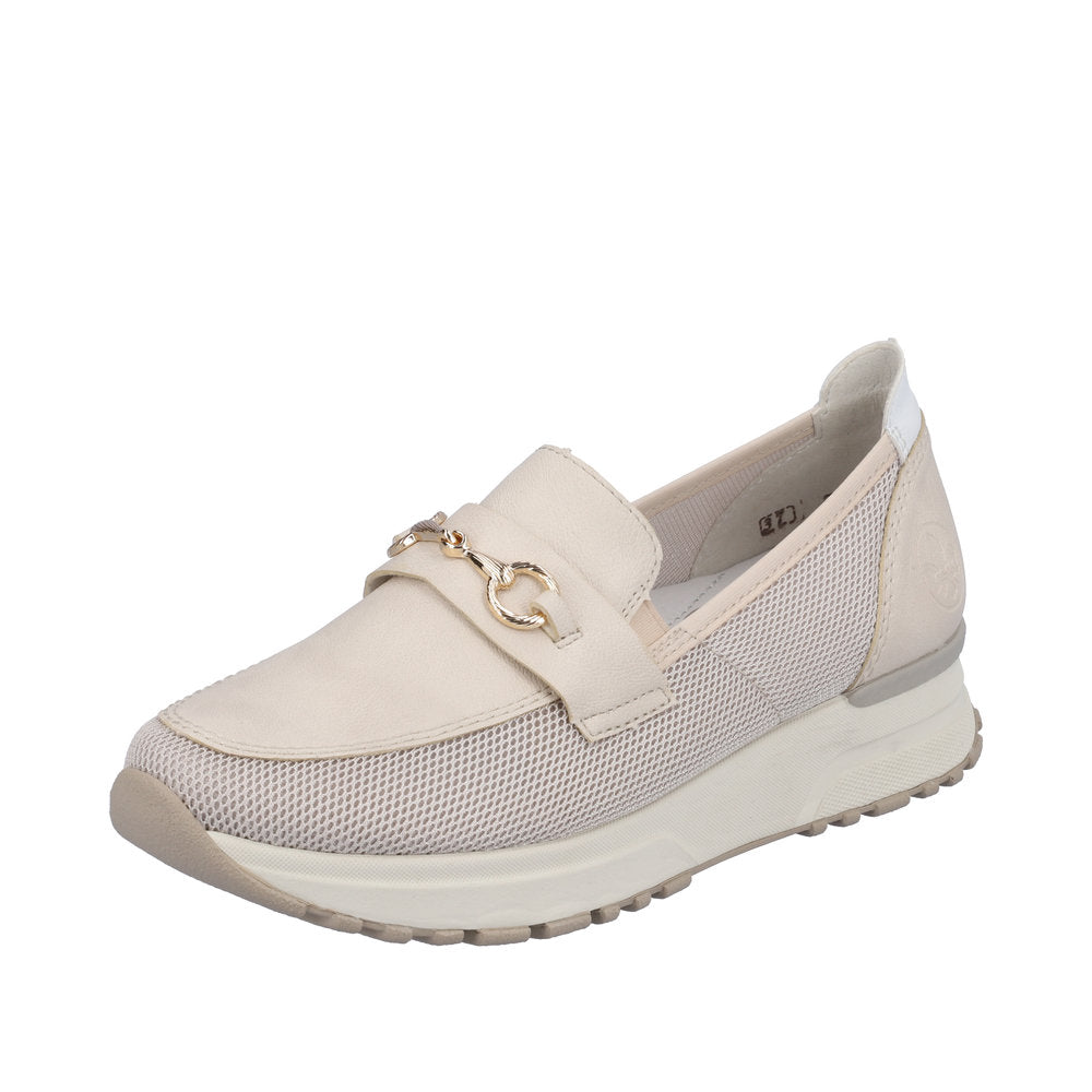 Rieker Women's Style N7455 Dress Slip-On - Beige