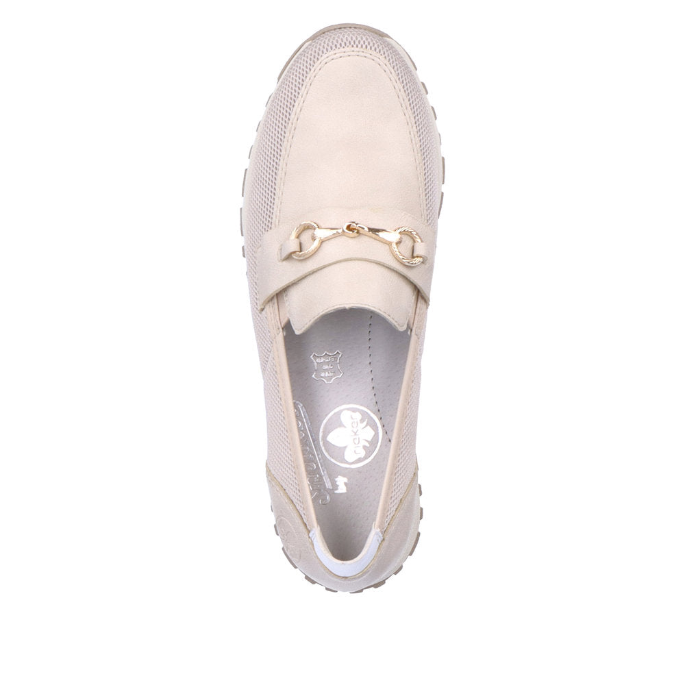 Rieker Women's Style N7455 Dress Slip-On - Beige wLFK6xa7