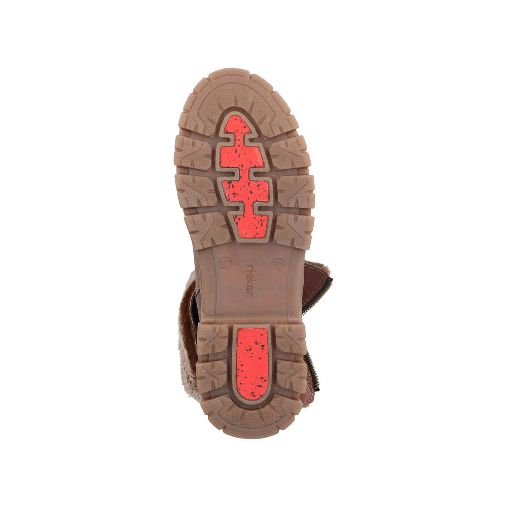 Rieker Synthetic Material Women's Short Z1082 Ankle Bootsfiber Grip - Brown LiIC4zdm