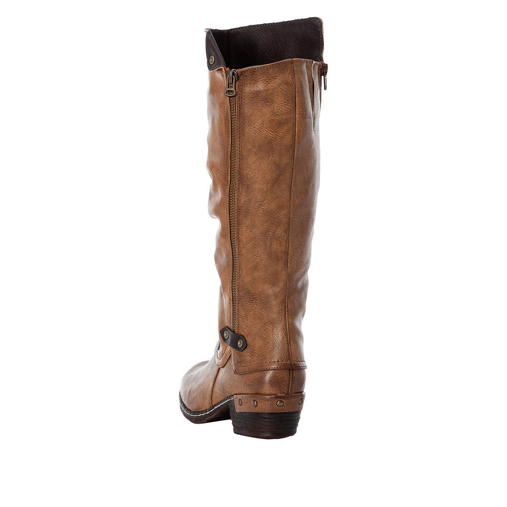 Rieker Synthetic Material Women's' Tall 93655 Tall Boots - Brown xWOaBYOJ