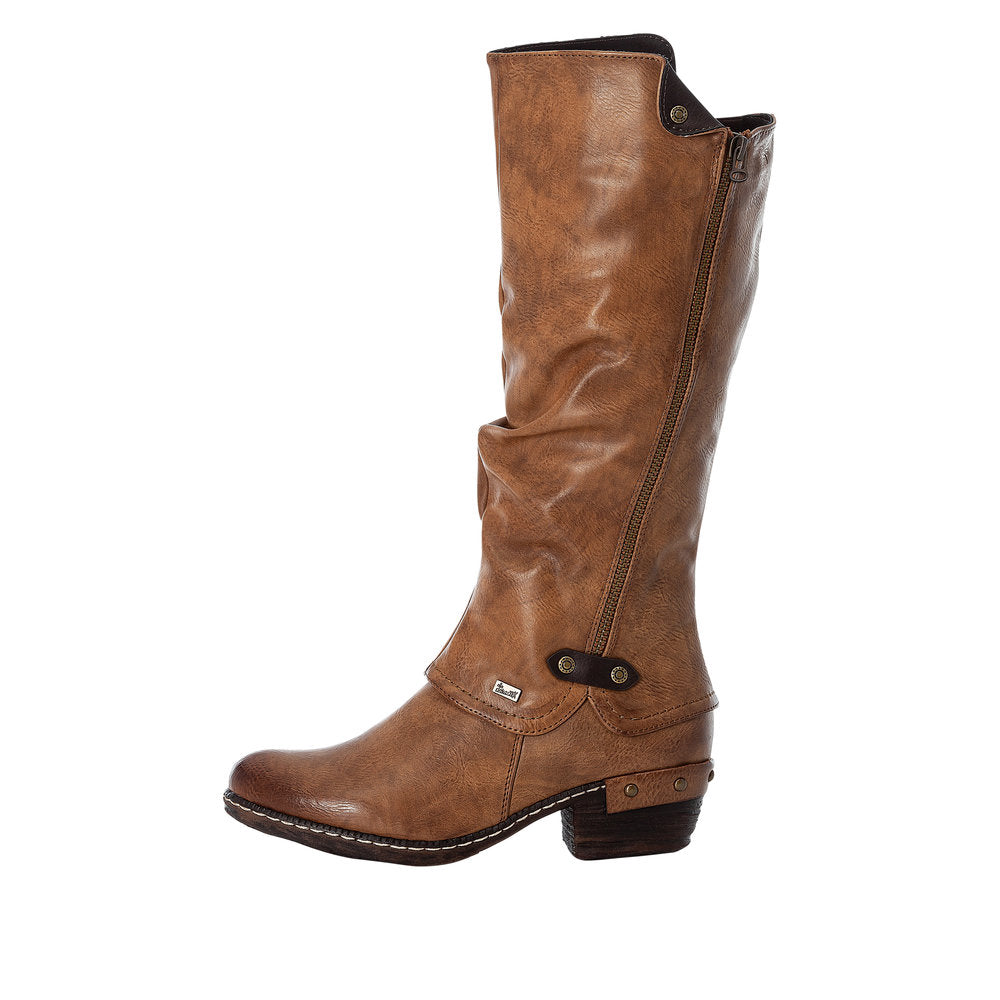 Rieker Synthetic Material Women's' Tall 93655 Tall Boots - Brown xWOaBYOJ