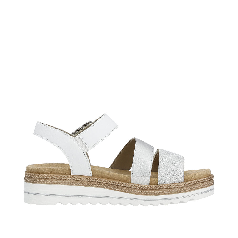 Remonte Women's Style D0Q55 Casual Sandal - Silver\/Platinum Y6DpsHF1