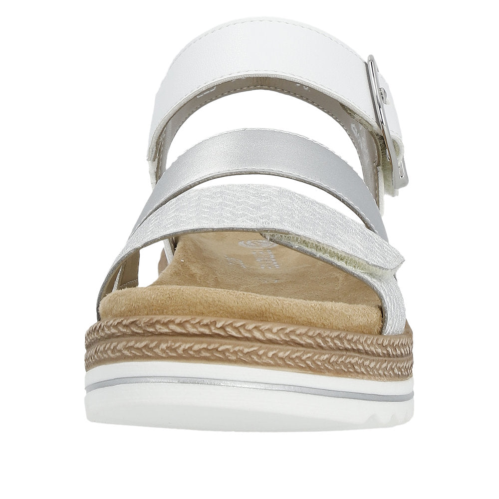 Remonte Women's Style D0Q55 Casual Sandal - Silver\/Platinum Y6DpsHF1