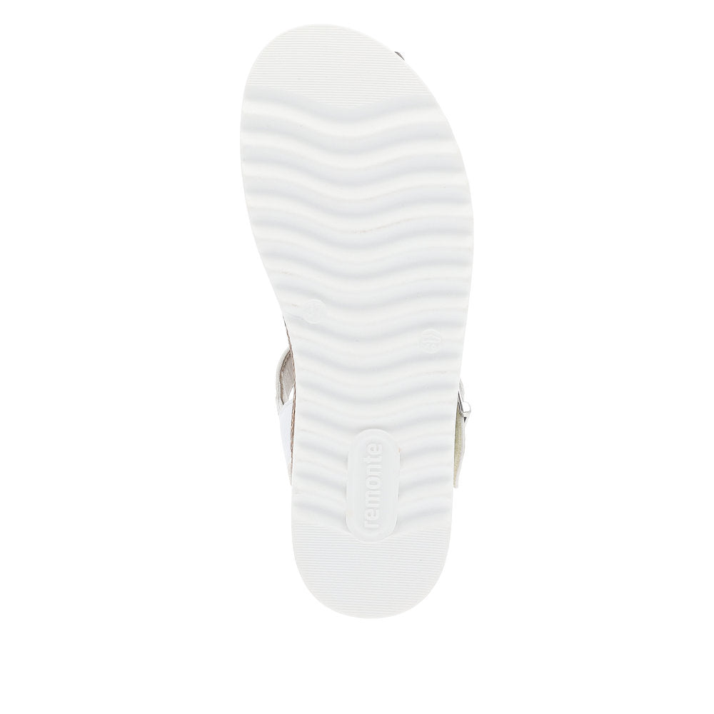 Remonte Women's Style D0Q55 Casual Sandal - Silver\/Platinum Y6DpsHF1