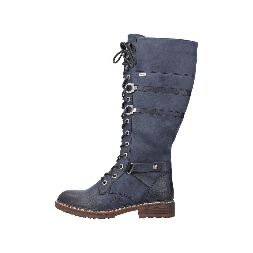 Rieker Synthetic Material Women's' Tall 94732-14 Tall Boots - Blue XJ8RKdx6