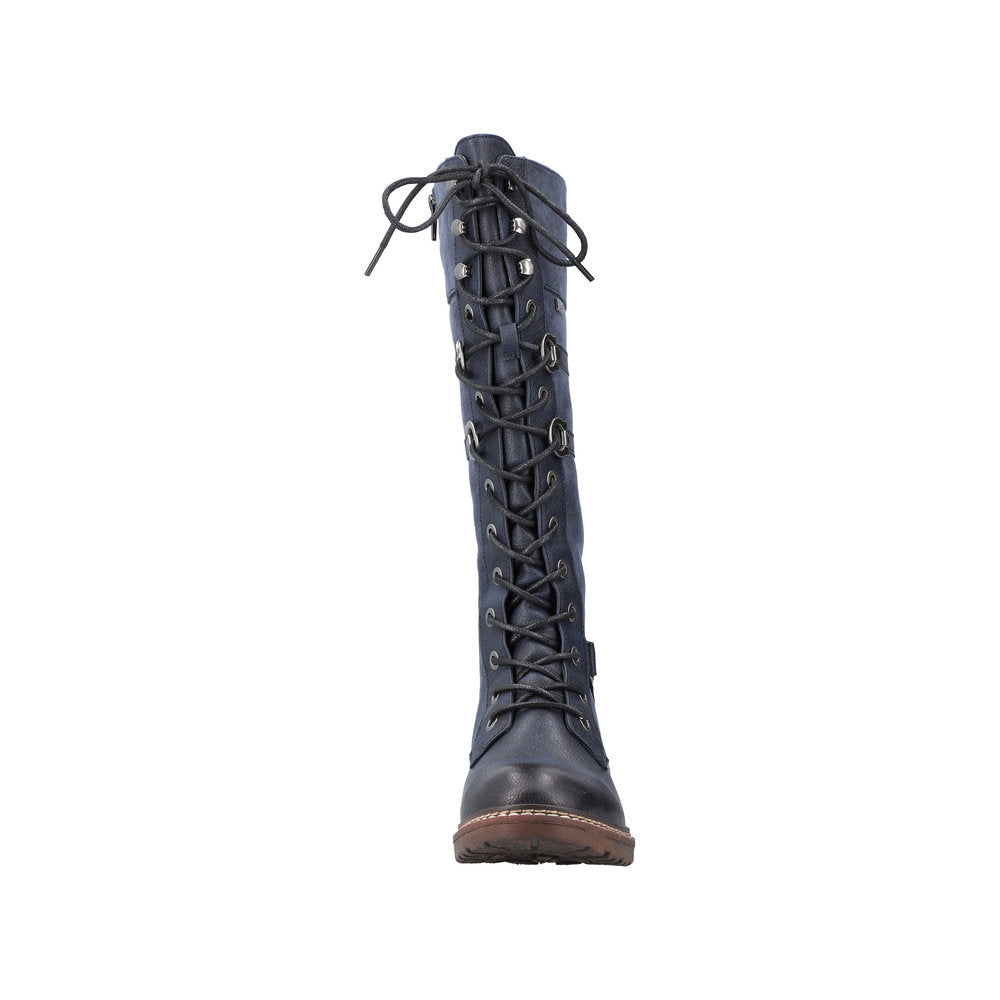 Rieker Synthetic Material Women's' Tall 94732-14 Tall Boots - Blue XJ8RKdx6