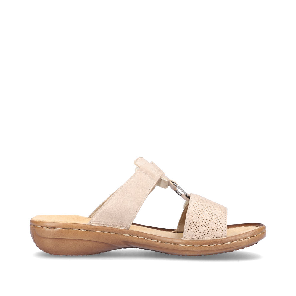 Rieker Women's Style 60885 Casual Mule - Beige 2OK4wbD7