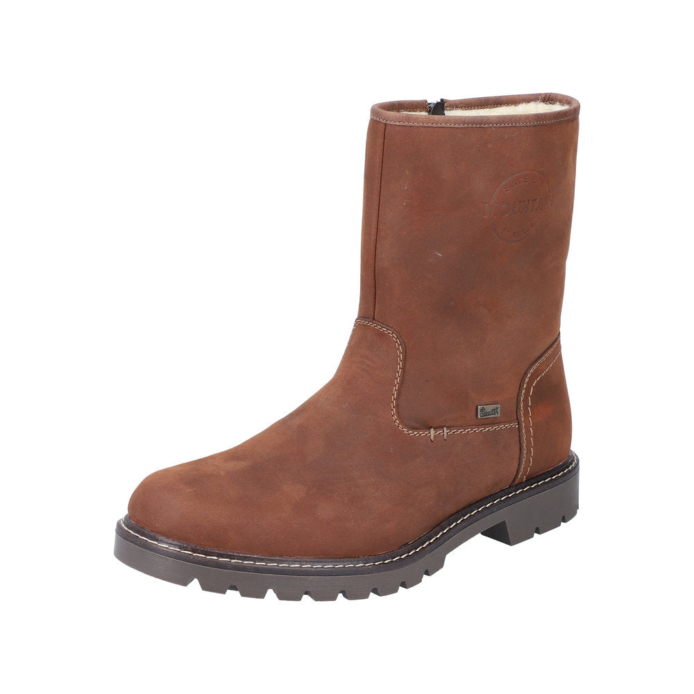 Rieker Leather Men's 39870-00 Ankle Boots Fiber Grip - Brown