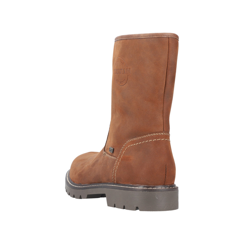 Rieker Leather Men's 39870-00 Ankle Boots Fiber Grip - Brown UnHuGyKz