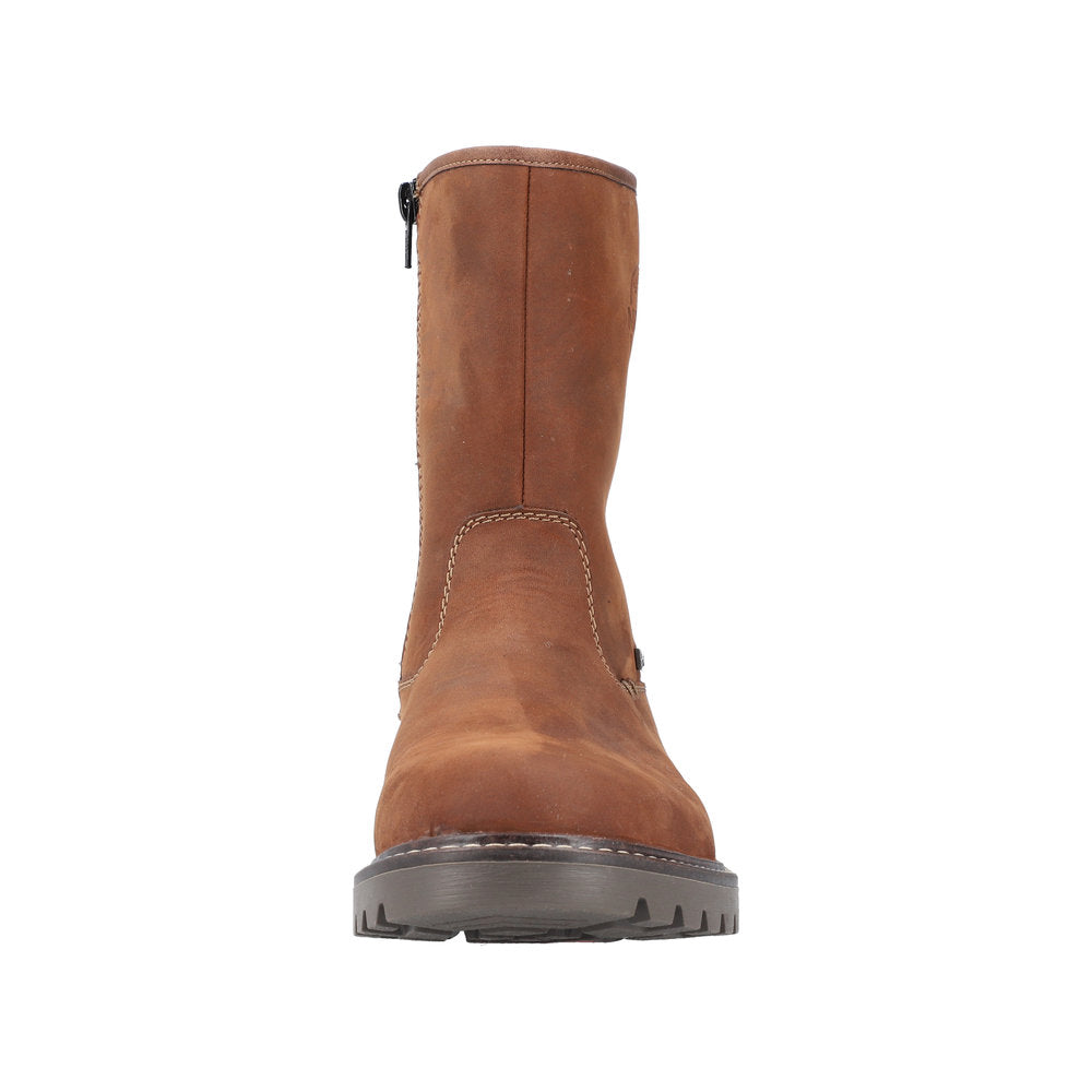 Rieker Leather Men's 39870-00 Ankle Boots Fiber Grip - Brown UnHuGyKz