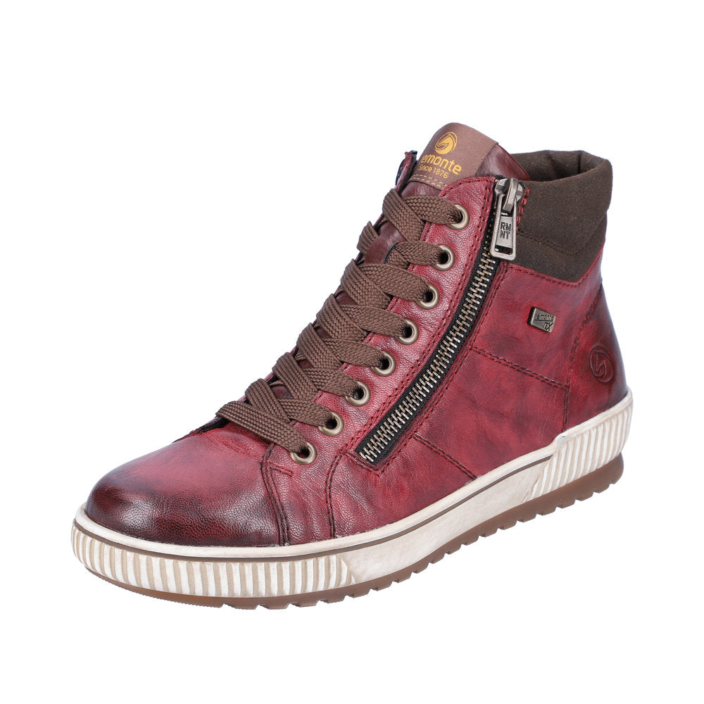 Remonte Synthetic Material Women's Mid Height D0772-14 Mid-Height Boots - Red Combination