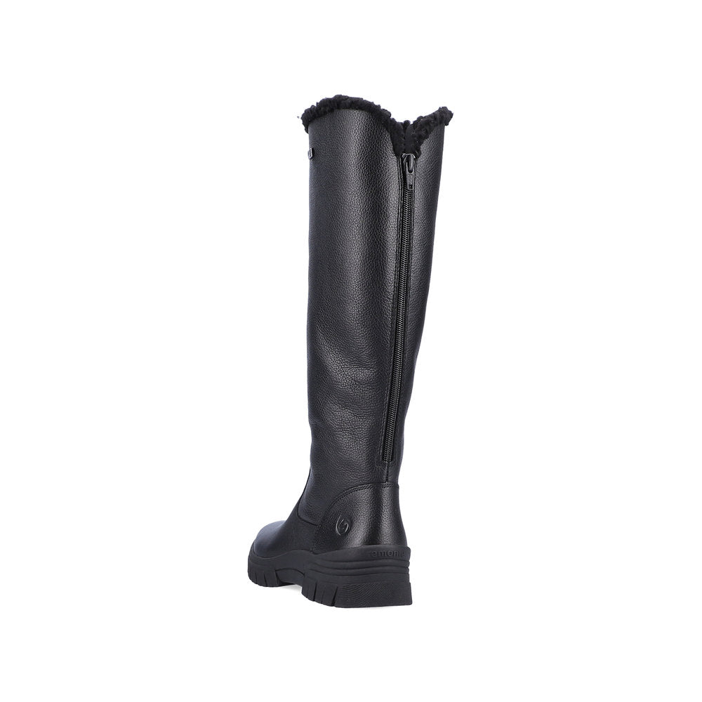 Remonte Leather Women's Tall D0E73 Tall Boots - Black y3uJNq9d
