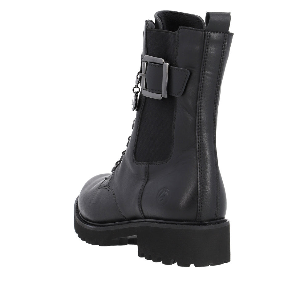 Remonte Leather Women's Mid Height D8668 Mid-Height Boots - Black HwrNRNeI