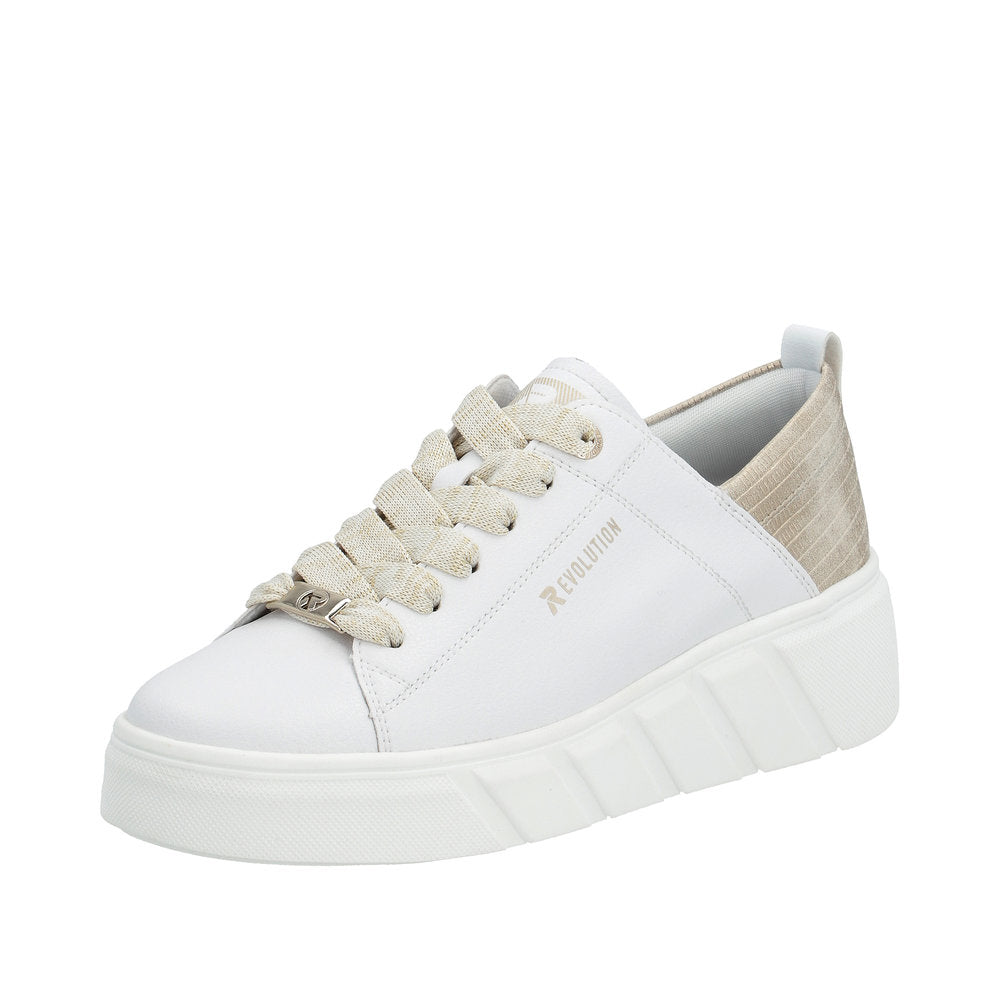 Rieker Evolution Women's Style W0502 Athletic Lace-Up - White