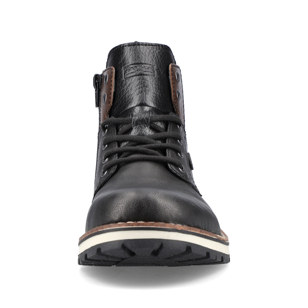 Rieker Synthetic Leather Men's 38434 Ankle Boots - Black Combination 12TfVKqN